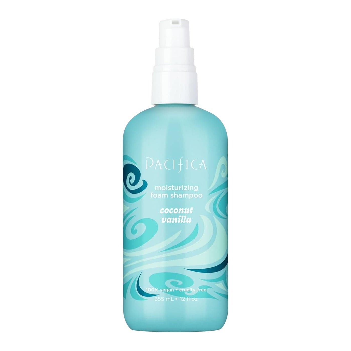 Pacifica Foaming Shampoo Coconut Vanilla Moisturizing Haircare Deep Conditioning Soft Smooth Hair for All Dry Damaged Hair Types Clean Beauty Vegan Dermatologist Tested 12 fl oz