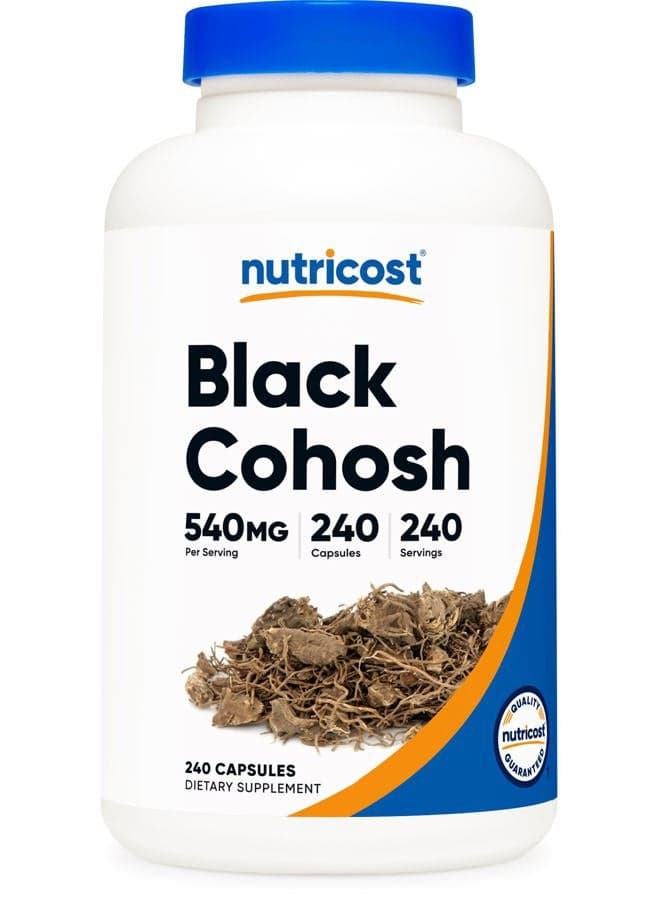 Black Cohosh 540mg, 240 Capsules - Non-GMO, Gluten Free