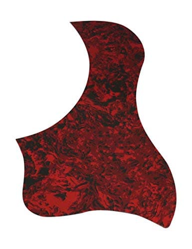 Metallor Acoustic Guitar Pickguard Anti-Scratch Guard Plate Self Adhesive Bird Shape Pick Guards Cool Guitar Accessories Gifts Ghost Red.