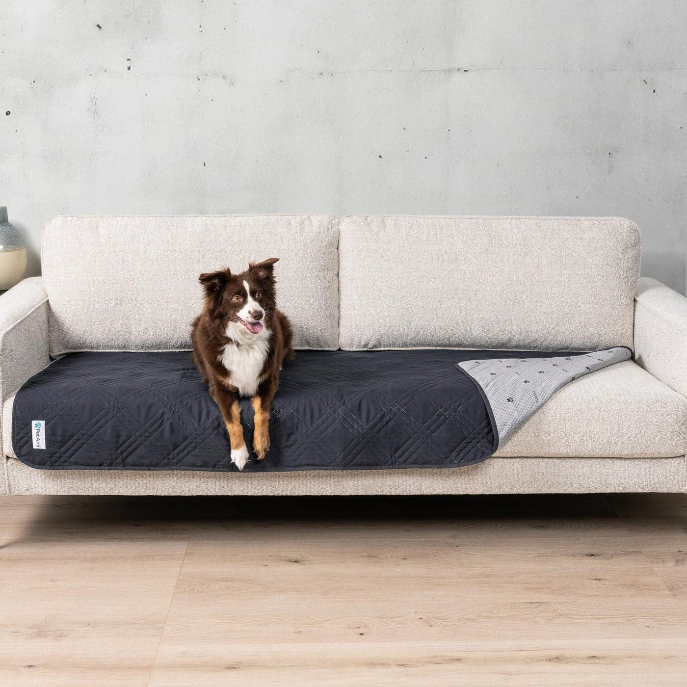 PetAmi Waterproof Couch Cover for Dogs Reversible Furniture Cover Sofa Protector for Pet Cat Bed Washable Blanket Dog Cover for Couch Seat 30x70 Gray