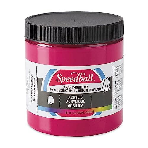 Speedball, 46211, Acrylic Screen Printing Ink, 8 Fl Oz. 237 ml, Process Magenta
