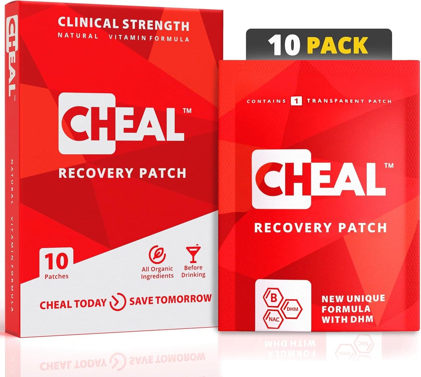 Recovery Patch 10 Pack Patches for Better Morning Before Drinking Use Wake Up Refreshed Natural Ingredients Patch for Party Individually Wrapped