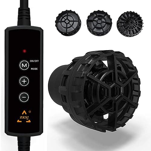 ZKSJ Mini Aquarium Wavemaker 790GPH (3000L/H) Water Circulation Pump, 9W DC 12V with Magnetic DC Power Head, for saltwater tanks up to 18 inches and 10 15 20 gallons