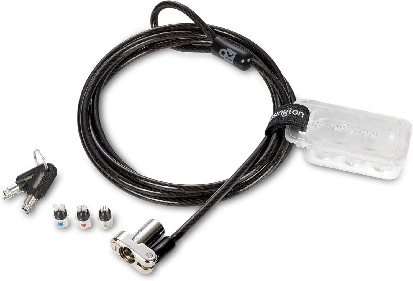 Kensington Universal 3in1 Keyed Laptop Locking Cable Computer Security Keyed Lock Tbar Nano Wedgedshaped K62318WW