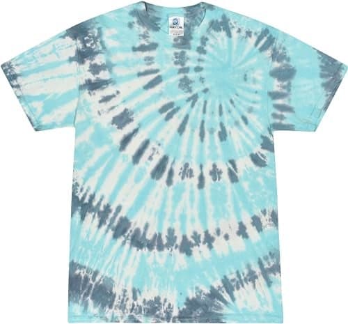 Colortone 100% Cotton Tie Dye T-Shirt for Kids 14-16, Large, Coral Reef