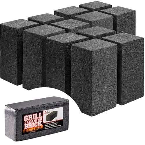 Commercial Grade Grill Cleaning Brick Bulk 12 Pack by Avant Grub Pumice Stone Cleaner Tool Cleans and Sanitizes Restaurant Flat Top Grills or Griddles Effectively Without Harsh Chemicals or Abrasives