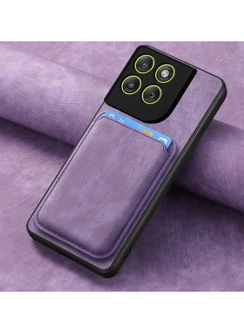 Compatible with Motorola Edge 70 2025 2-in-1 Detachable Wallet Case with Card Holder, Unisex Style, 【Compatible with Magnetic Safe】 Magnetic PU Leather Card Slot, Suitable for Moto Edge 70
