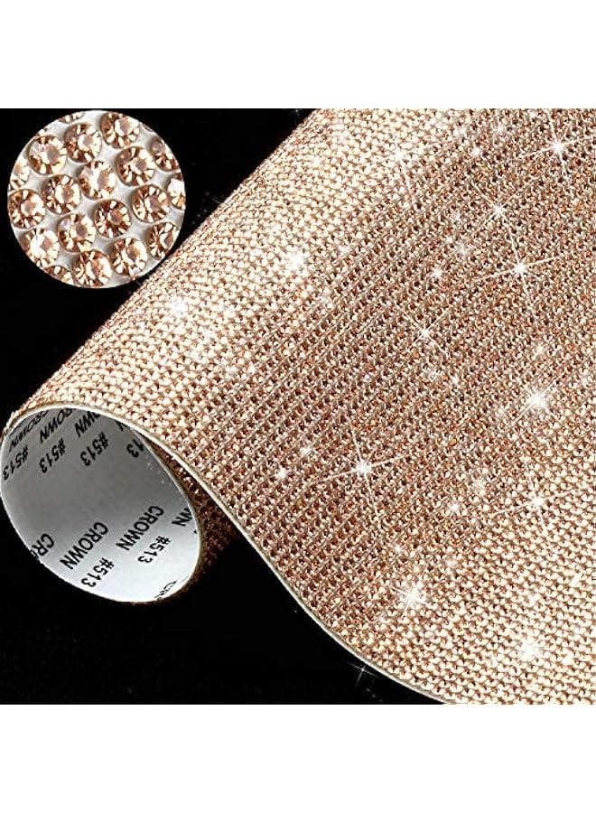 12000 Pcs Bling Bling Rhinestone Sheet Rhinestones Sticker DIY Car Decoration Sticker Self Adhesive Glitter Crystal Gem Stickers for Car Decoration, 9.4 x 7.9 Inch(AB Color)