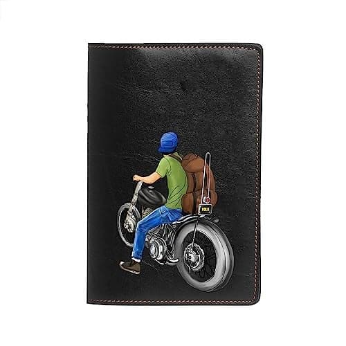 The Messy Corner Vegan Leather Passport Cover for Men | ROADRUSH Passport Case Accessories for Travel (Black)