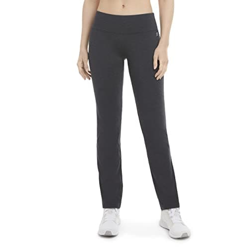Energy Zone Women's Cotton Stretch Yoga Pant, Charcoal Heather, Medium