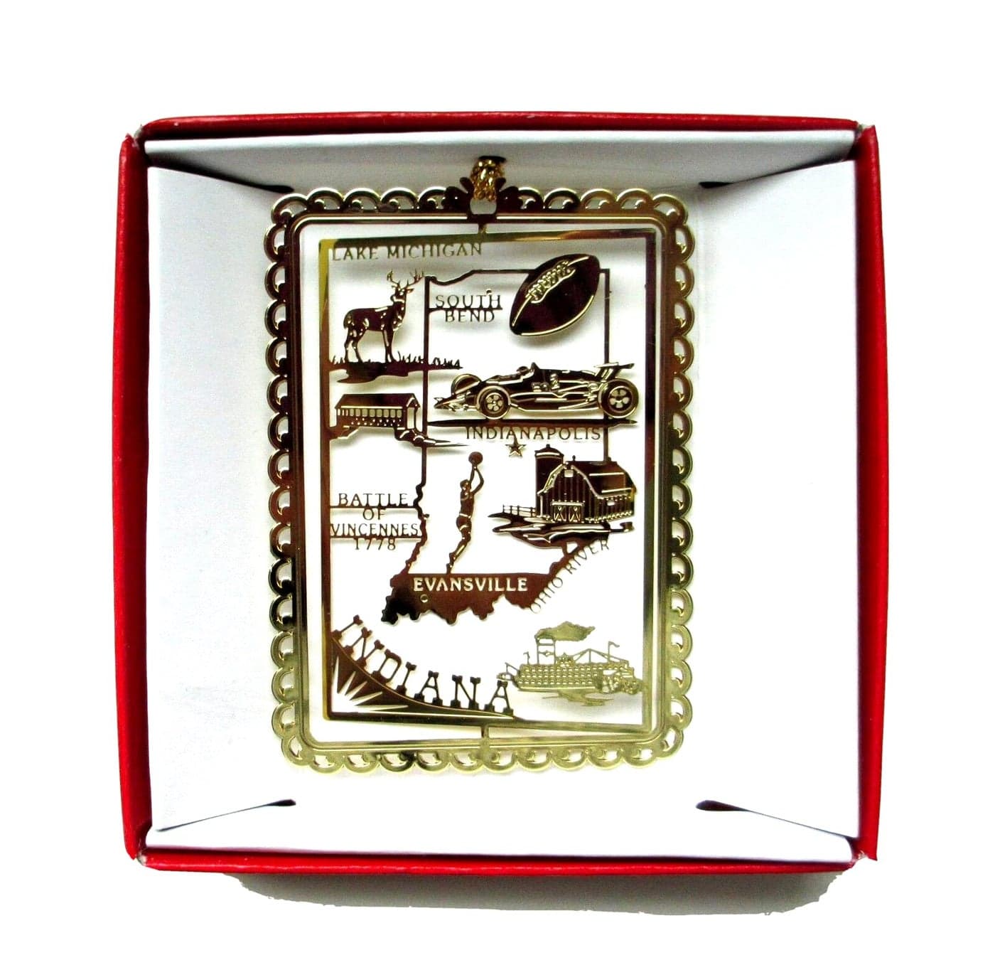 Indiana Christmas Ornament State Travel Souvenir Gift