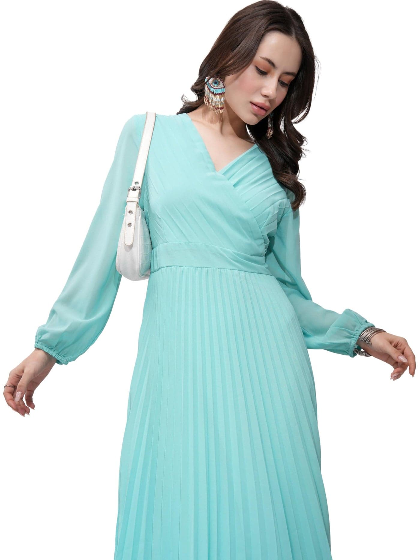 Tokyo Talkies Blue Empire Midi Dress