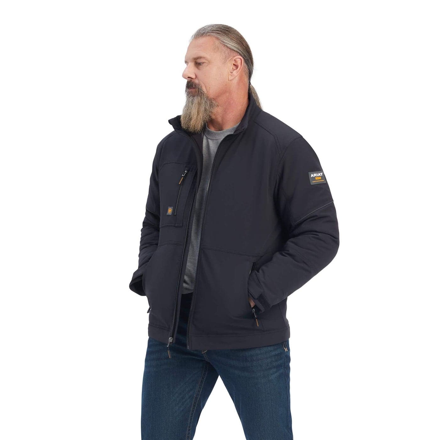 ARIAT Mens Rebar DriTek DuraStretch Insulated Jacket Black Size XLarge