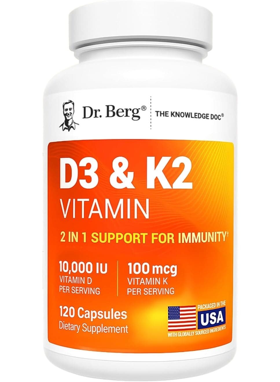 D3 & K2 Vitamin, 120 Capsules
