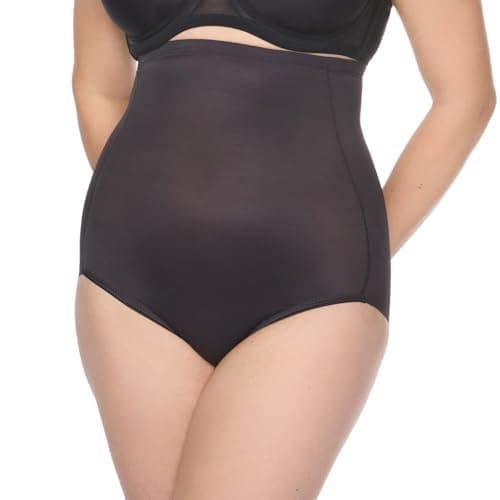 Naomi and Nicole Women's Unbelievable Comfort Plus Size High-Waist Shaping Brief, Black, 3X