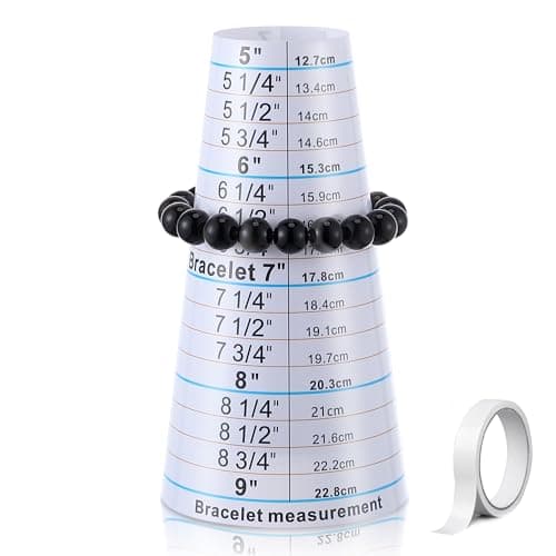 Ceoighe Bracelet Mandrel and Bracelet Sizer Measuring Tool Adjustable 59 Plastic Sizer Measuring Tool for Jewelry Making Travel Friendly Making Tools
