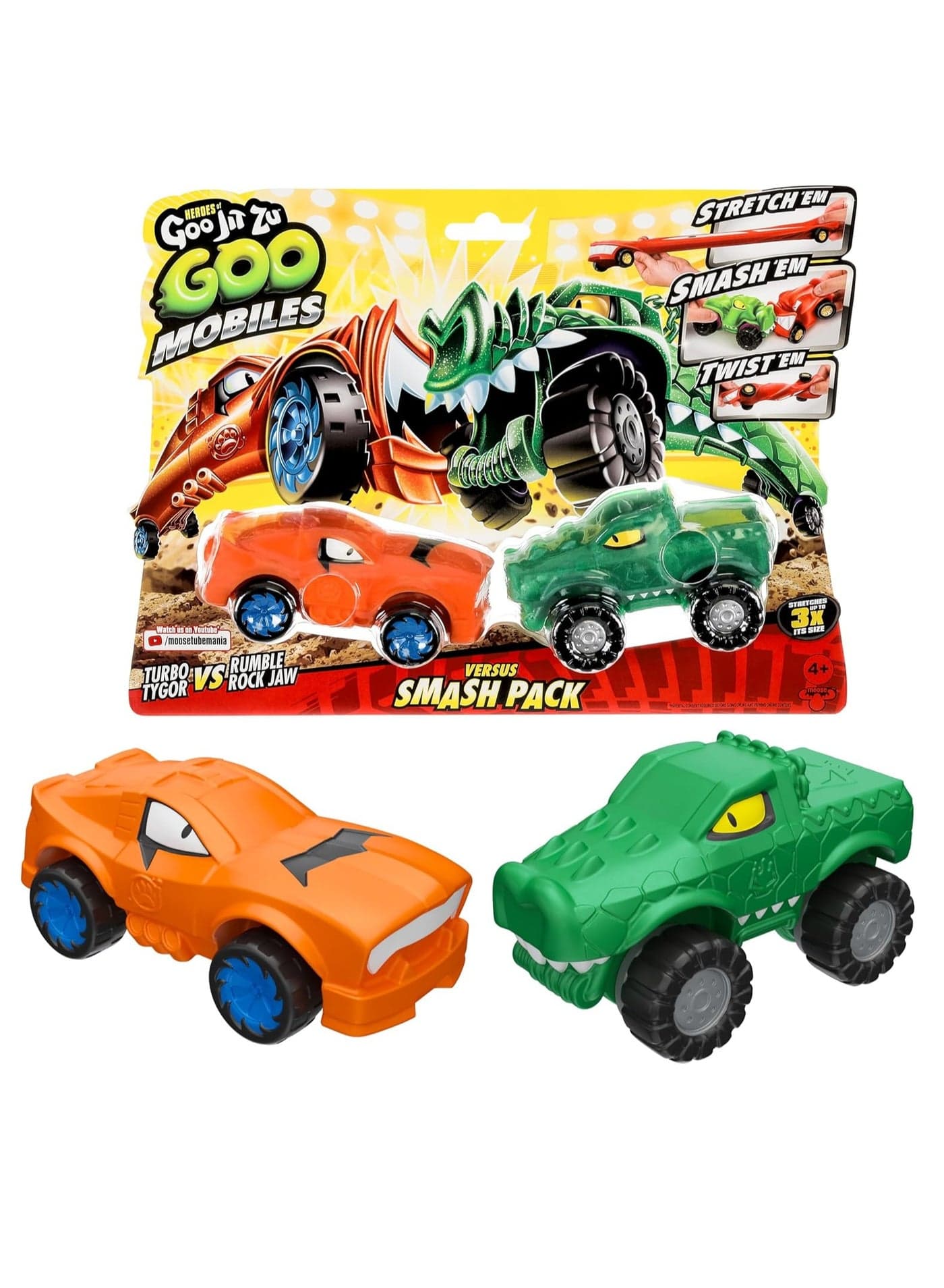Goo Jit Zu Goo Mobiles Turbo Tygor vs Rumble Rock Jaw Versus Smash Pack