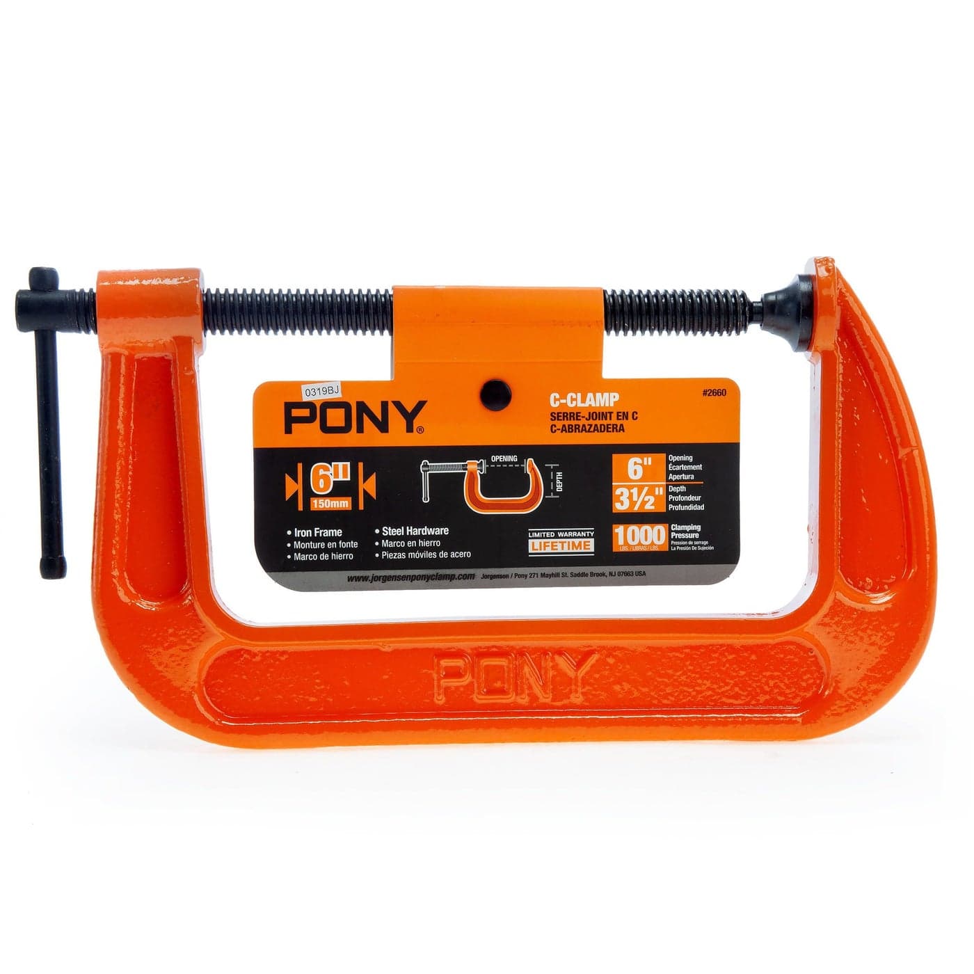 Pony Jorgensen 2660 6Inch CClamp Orange