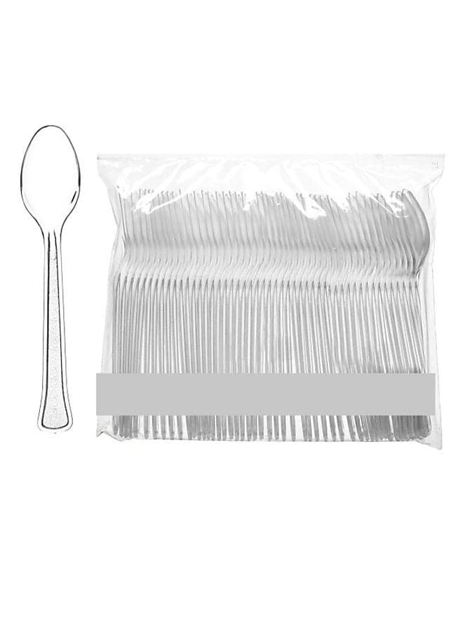 Get free Dinner setAcrylic Clear Party Spoon Disposable 50 Piece