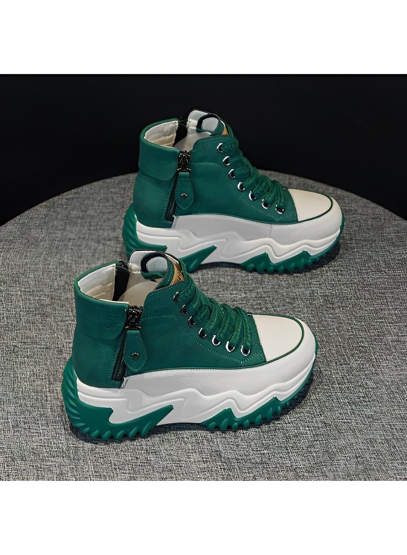 Women's Chunky Sneakers Classic High Tops Canvas Shoes Casual Tennis Shoes Height Increasing Shoes with Stabilizing Support
