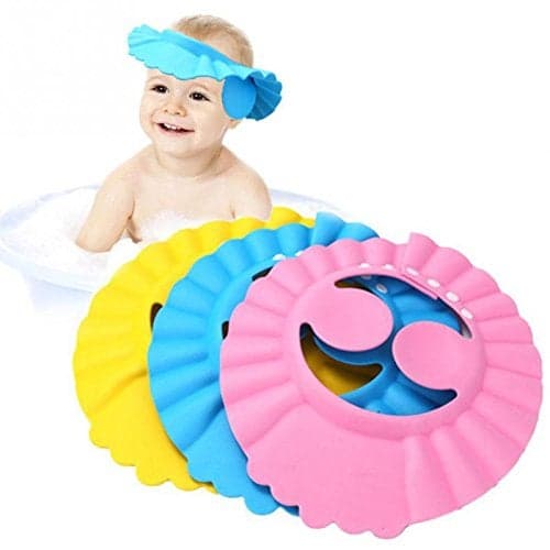 Killerzone Baby Shampoo Shower Bathing Protection Bath Soft Hat Soft Adjustable Visor Cap for Toddler, Baby, Kids, Children