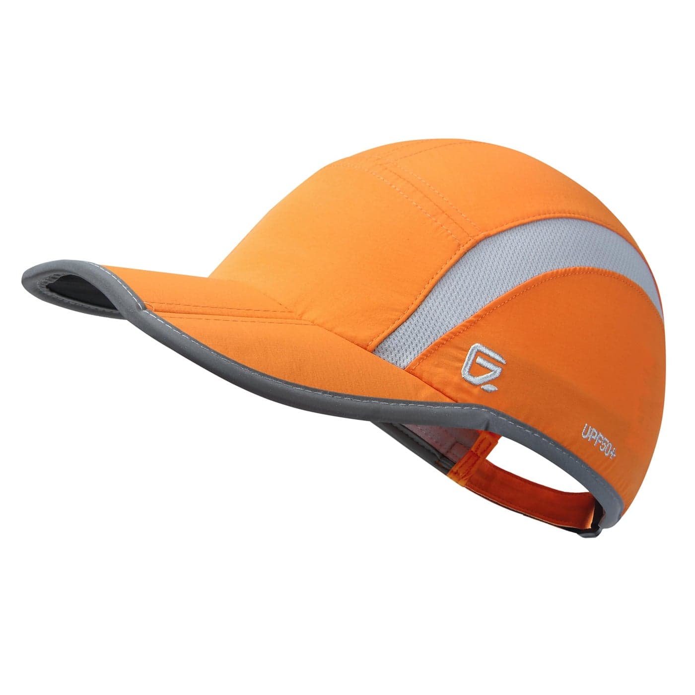 GADIEMKENSD Baseball Cap Nylon Running Cap Outdoor Sports Hat Adjustable Quick Drying Reflective Foldable 50+ UPF Inhibit UV Mesh Race Lightweight Water Repellency Orange