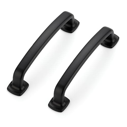 Ravinte Decor 5 Pack Arch Cabinet Pulls 334 Inch Black Drawer Handles for Kitchen Dresser Cabinet Doors Curved Solid Hardware