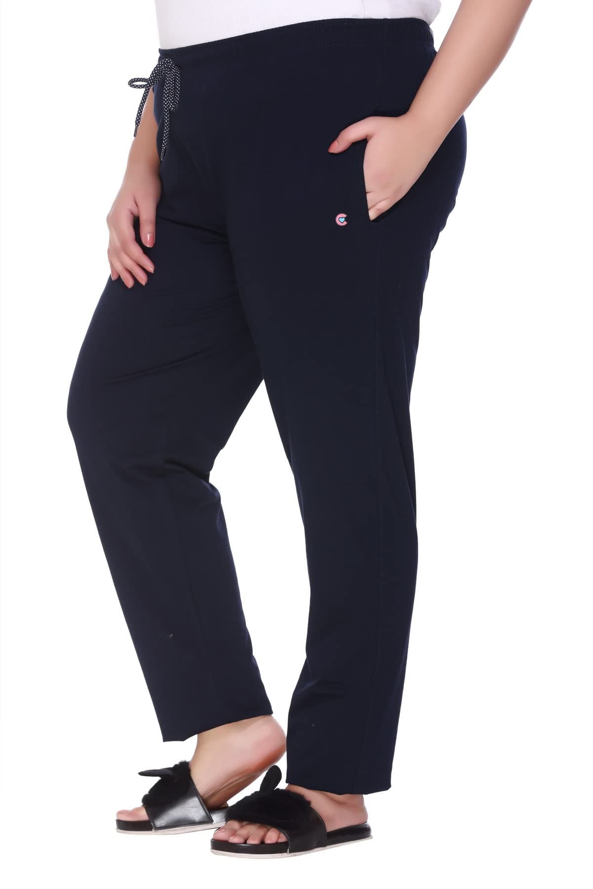 CUPID Woman's Regular Fit Cotton Track Pants, Lower, Sports Trouser,Night Pants, Joggers for Lounge n Gym Wear for Ladies
