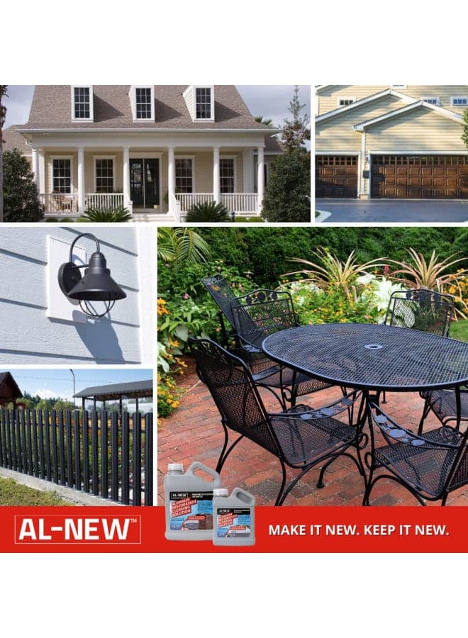 AL-NEW Aluminum Restoration Cleaning Solution | Clean & Restore Patio Furniture, Stainless Steel, and Other Household Metal Surfaces (32 Ounce Kit)