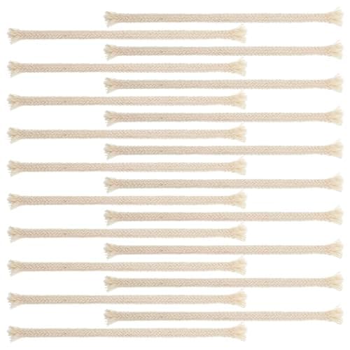 20 PCS 14 Round Oil Lamp Wicks Cotton Torch Wicks Replacement Oil Candle Lamp Braided Wick for Tiki Torch Kerosene Lantern Alcohol Candle Burner