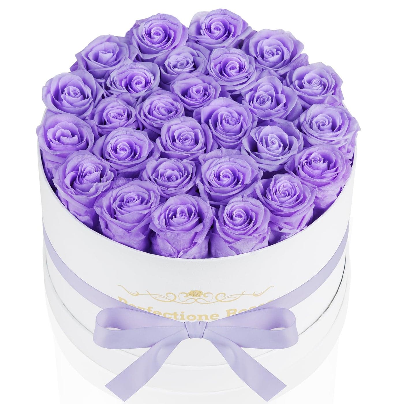 Perfectione Roses 27 Roses in a Box Mothers Day Rose Preserved Flowers for Her Flowers for Delivery Birthday Gifts for Women Light Purple