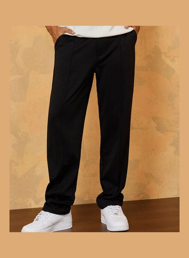 Front Pintuck Knit Relax Fit Pants