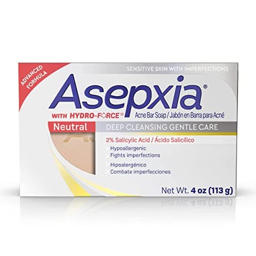 Asepxia Deep Cleansing Gentle Care Acne Treatment Hypoallergenic Bar Soap with Salicylic Acid 4 Ounce