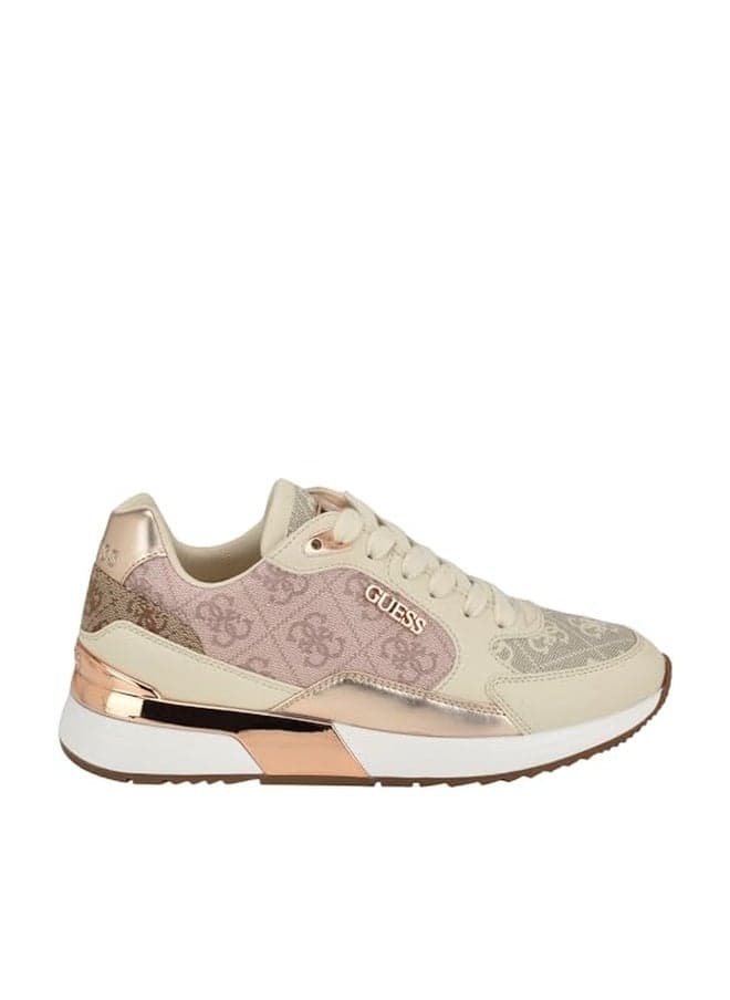 Guess Women's MOXEA Sneaker, Light Pink Logo Multi 684, 9.5