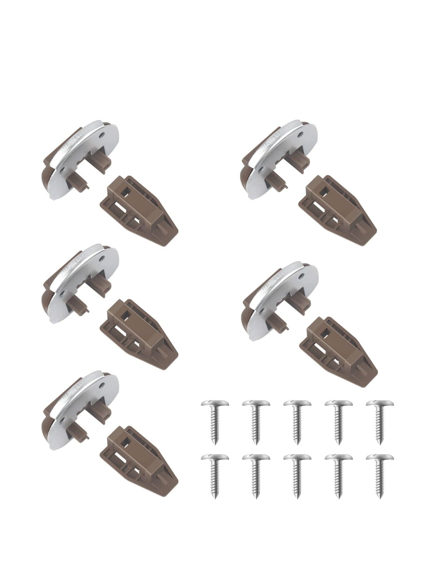 5 Sets of Metal Backed Drawer Slides for Rite-Trak II Model 168 with Stop Roller for Smooth Operation