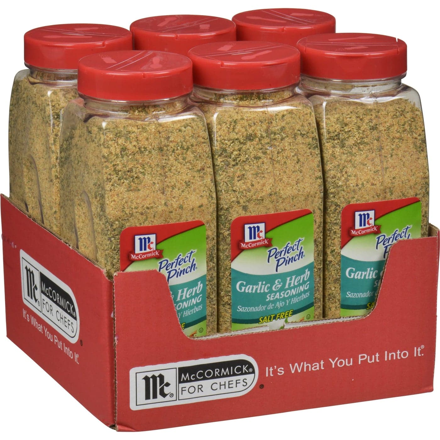 McCormick Perfect Pinch Garlic Herb Salt Free Seasoning 19 oz Pack of 6 Six 19 Ounce Containers of Garlic Herb Seasoning to Add Zesty Flavor to Chicken Pasta Salads and More