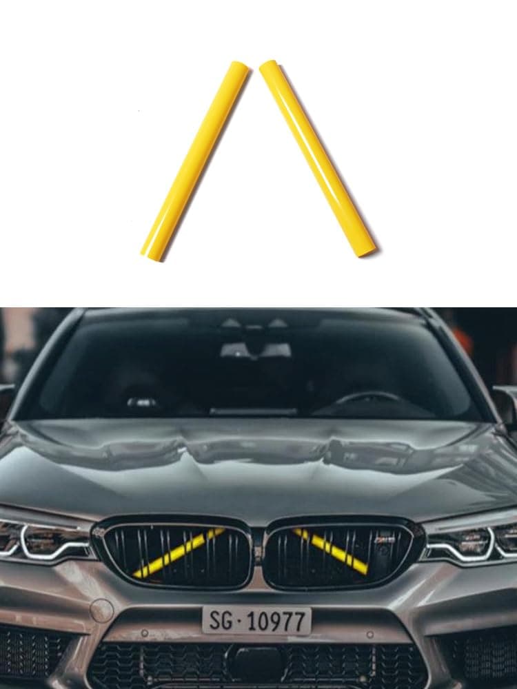 BETTERHUMZ Grille Insert Trims for BMW F20 F21 F30 F32 F34 F36 3 4 Series M Sport Style MPerformance Grill Strips Accessories Yellow