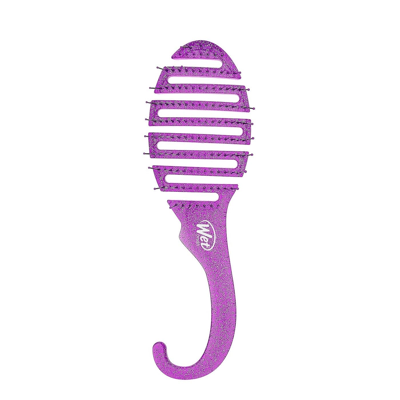 Wet Brush Shower Hair Brush Detangler - Exclusive Ultra-soft IntelliFlex Bristles - Minimizes Pain And Protects Against Split Ends and Breakage - Comb For Women, Men, Wet & Dry Hair - Purple Glitter