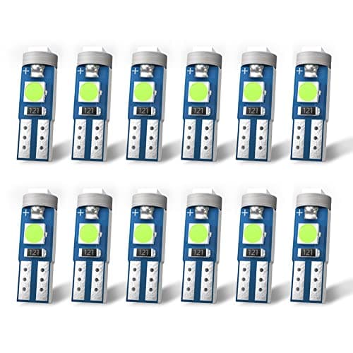 Nanpoku T5 LED Bulbs 74 73 37 2721 LED Bulb for Auto Car Dashboard Dash Instrument Panel Gauge Cluster Indicator Lights Lamp(Ice Blue)