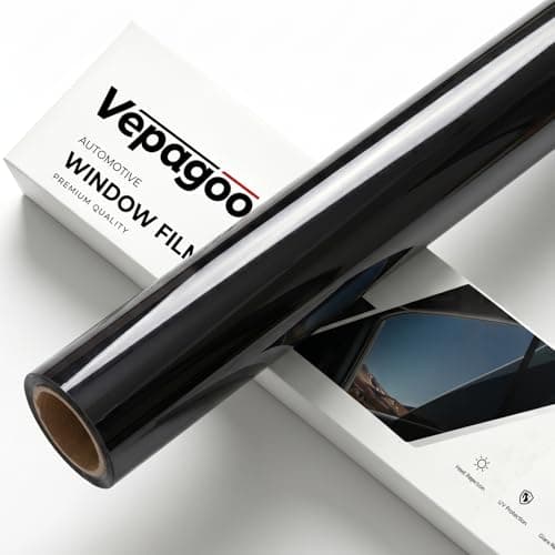 Vepagoo 5% VLT Ceramic Car Window Tint Film, 20" x 20FT – One-Way Daytime Privacy, No Signal Interference, 99% UV Protection & Scratch-Resistant, DIY for Side & Rear Windows