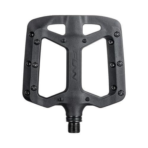Funn Taipan Glass Fiber Reinforced Thermoplastic Bike Pedals with 916inch CrMo Axles and ShinFriendly Pins for MTBBMXUrbanGravel Riding Black