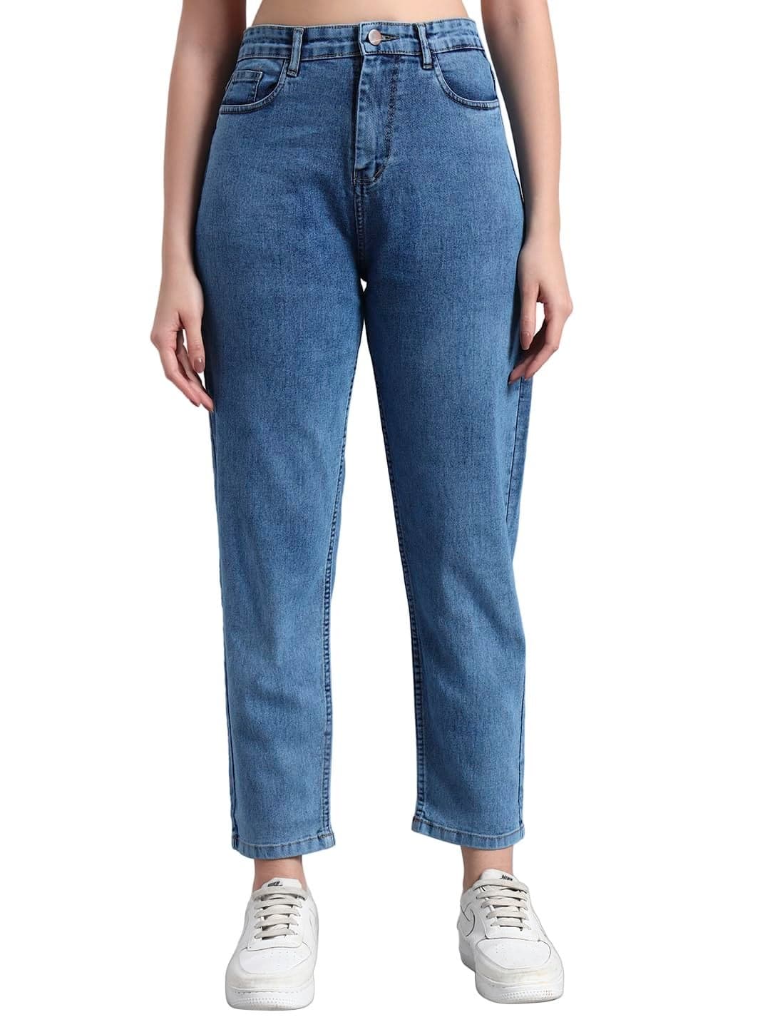 RAGZO Light Blue Mom Fit Jeans for Women