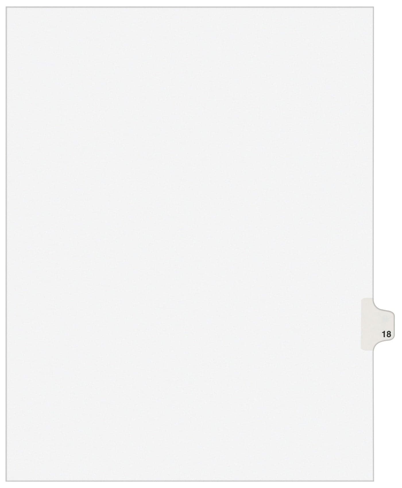 Avery Legal Dividers, Premium Individual Tab Titles, Letter Size, Side Tabs, 18, Pack of 25 (01018)