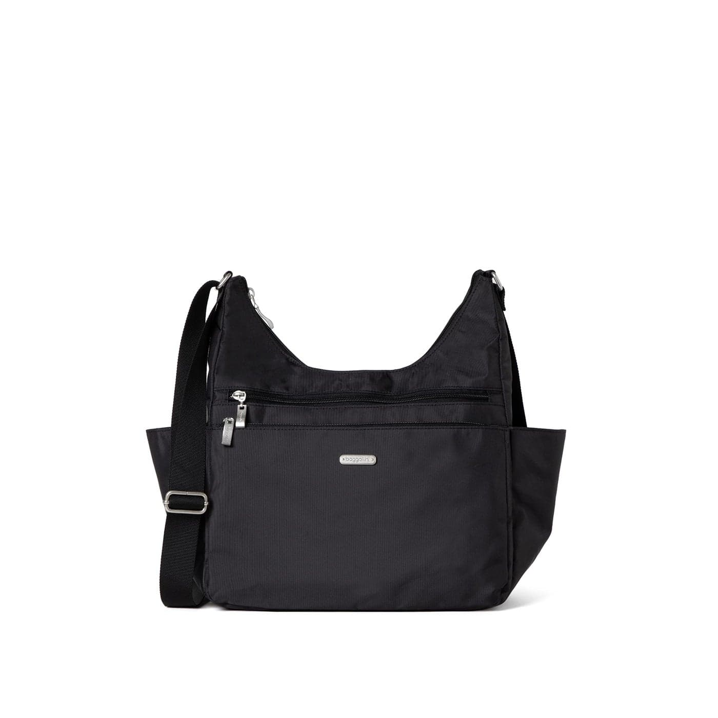 Baggallini Essential Hobo Crossbody Bag for Women Builtin RFID Card Holder Hobo Travel Bag with Luggage Sleeve