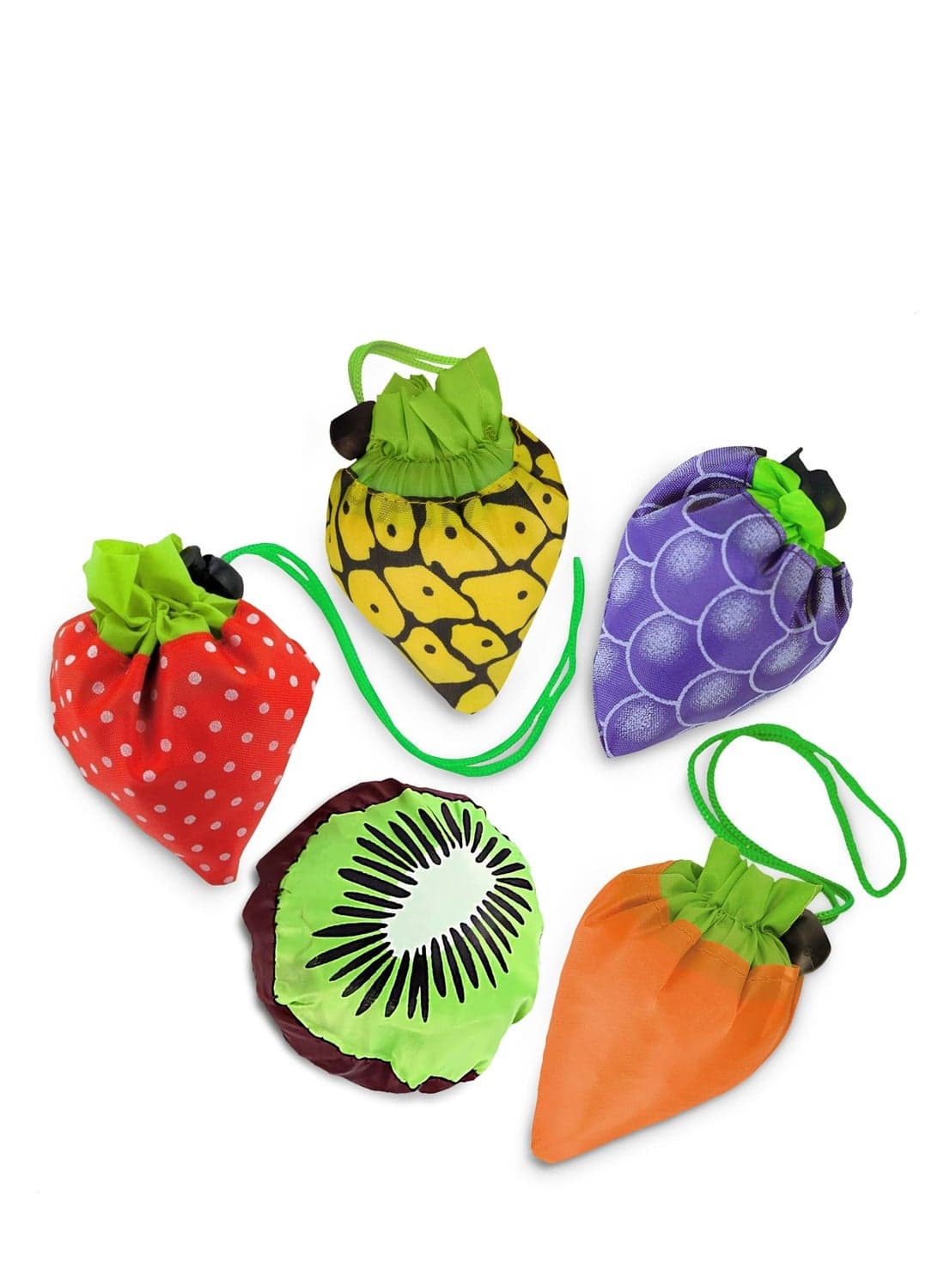 Eco-Friendly Reusable Grocery Bags, 5 Pack Washable and Foldable Tote Bags for Shopping, Polyester Gift Bags