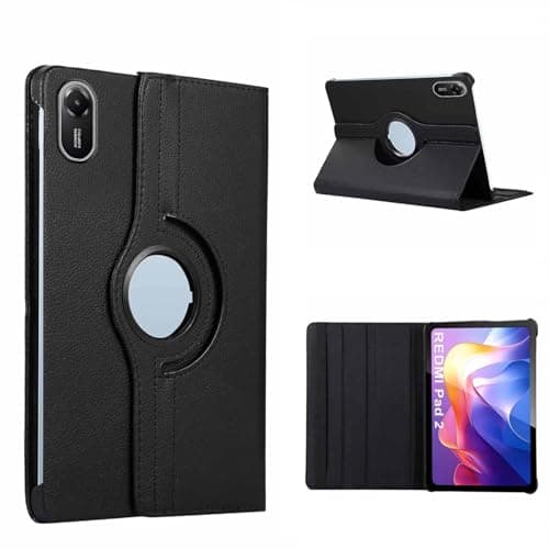 Printme Rotating Case for Redmi Pad 2 11 Inch Rotating Cover | 360 Degree Stand Folio Flip Case | PU Leather Smart Cover with Auto Wake Sleep for Redmi Pad 2 Tablet
