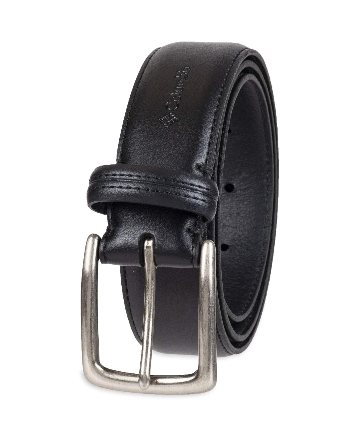 Columbia Men's Trinity Logo Belt-Casual Dress with Single Prong Buckle for Jeans Khakis