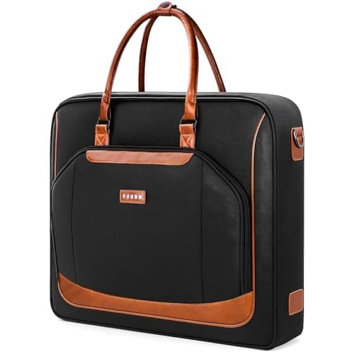 VUUDH Premium Garment Bag for Travel with WetDry Compartment Adjustable Shoulder Strap and Luggage Attachment Fits Suits Dresses Essentials