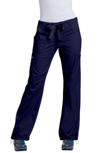 Koi Women's Lindsey Ultra Comfortable Cargo Style Scrub Pants, Navy, X-Large