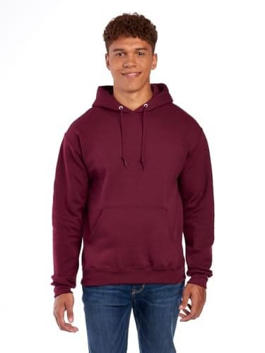 Jerzees Men's Fleece Pullover Hoodie, Maroon, X-Large